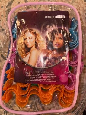 Magic Curler Hair Rollers - Multicolor (Pink Trim Bag)